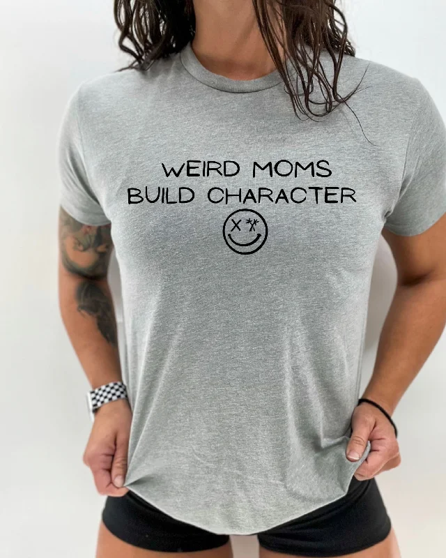 Salty Savage Unisex "Weird Moms Build Character" Tee Oversized T-Shirt Spandex breathable Salty Savage Unisex "Weird Moms Build Character" Tee Oversized T-Shirt Spandex breathable