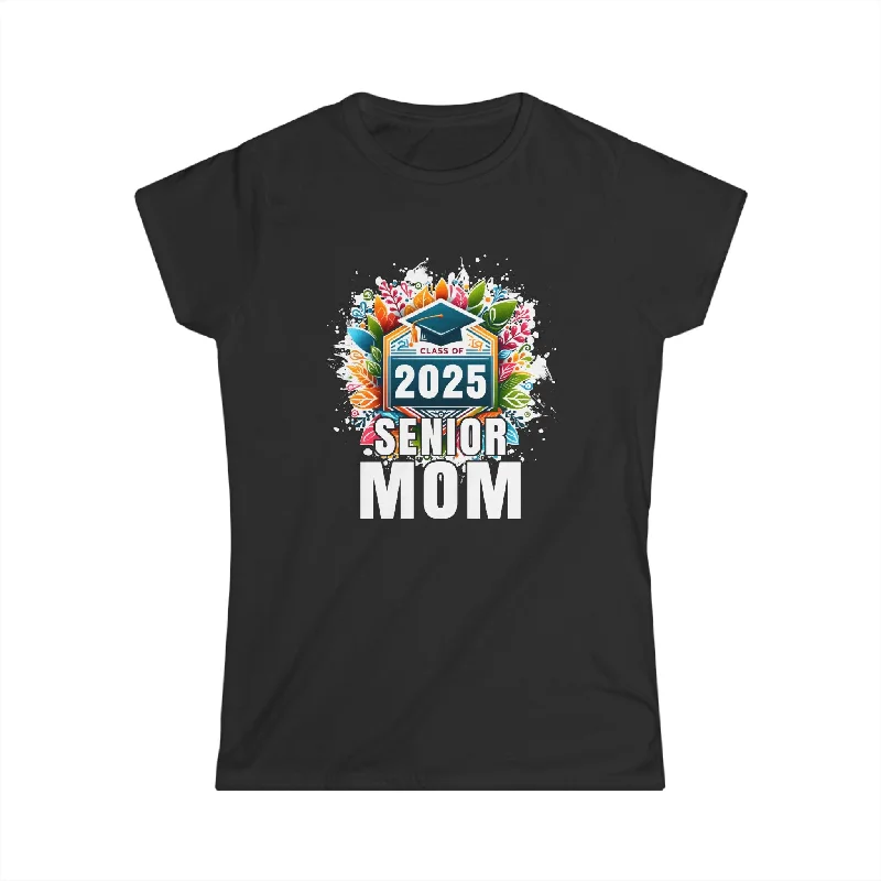Senior 2025 Senior Mom Senior 2024 Parent Class of 2025 Women Shirts Solid Print Embellished Senior 2025 Senior Mom Senior 2024 Parent Class of 2025 Women Shirts Solid Print Embellished