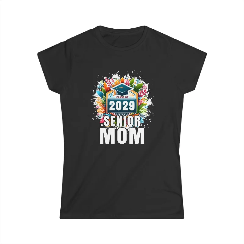 Senior 2029 Senior Mom Senior 2024 Parent Class of 2029 Womens T Shirts Spandex Blend Rayon Blend Denim Blend Senior 2029 Senior Mom Senior 2024 Parent Class of 2029 Womens T Shirts Spandex Blend Rayon Blend Denim Blend