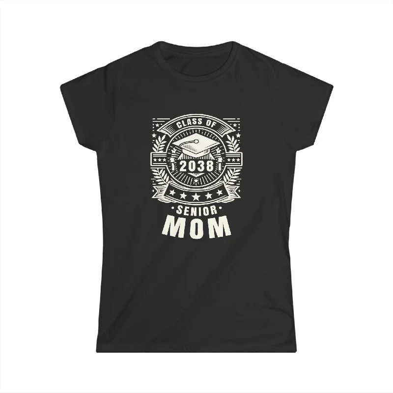Senior 2038 Class of 2038 for College High School Senior Mom Shirts for Women Hooded Caped Shawl Collar Senior 2038 Class of 2038 for College High School Senior Mom Shirts for Women Hooded Caped Shawl Collar