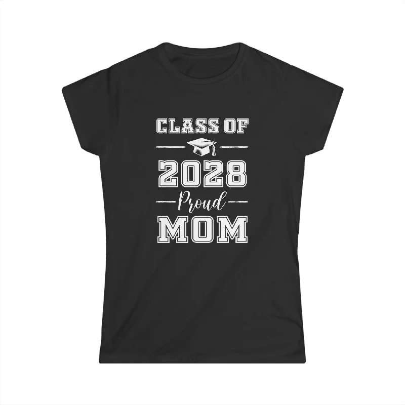 Senior Mom 2028 Proud Mom Class of 2028 Mom of 2028 Graduate Shirts for Women Asymmetrical Pockets Print Senior Mom 2028 Proud Mom Class of 2028 Mom of 2028 Graduate Shirts for Women Asymmetrical Pockets Print