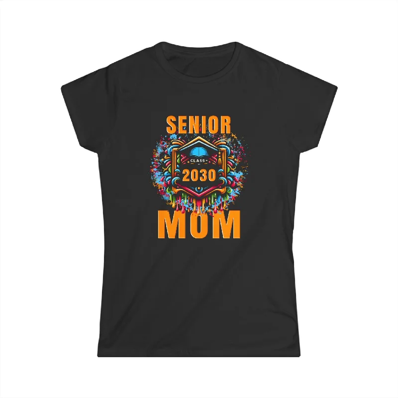 Senior Mom 2030 Proud Mom Class of 2030 Mom of 2030 Graduate Shirts for Women Cashmere Blend Cotton Blend Poly Blend Senior Mom 2030 Proud Mom Class of 2030 Mom of 2030 Graduate Shirts for Women Cashmere Blend Cotton Blend Poly Blend