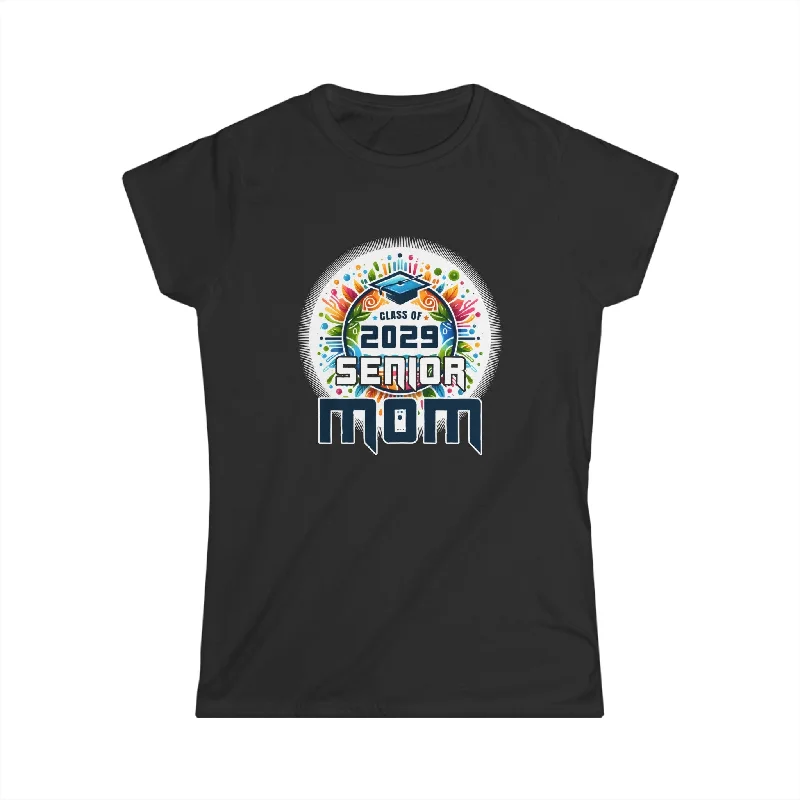 Senior Mom 29 Class of 2029 Graduation for Women Mother Womens Shirts Seamless Knitted Crochet Senior Mom 29 Class of 2029 Graduation for Women Mother Womens Shirts Seamless Knitted Crochet