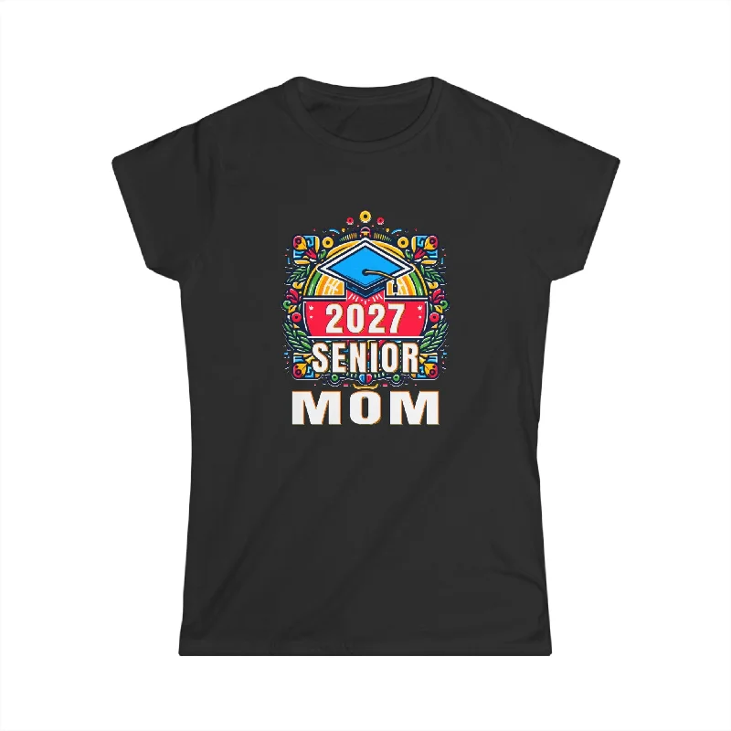 Senior Mom Class of 2027 Senior Year Proud Mom Senior 2027 Shirts for Women Boxy Fit Fitted Loose Senior Mom Class of 2027 Senior Year Proud Mom Senior 2027 Shirts for Women Boxy Fit Fitted Loose