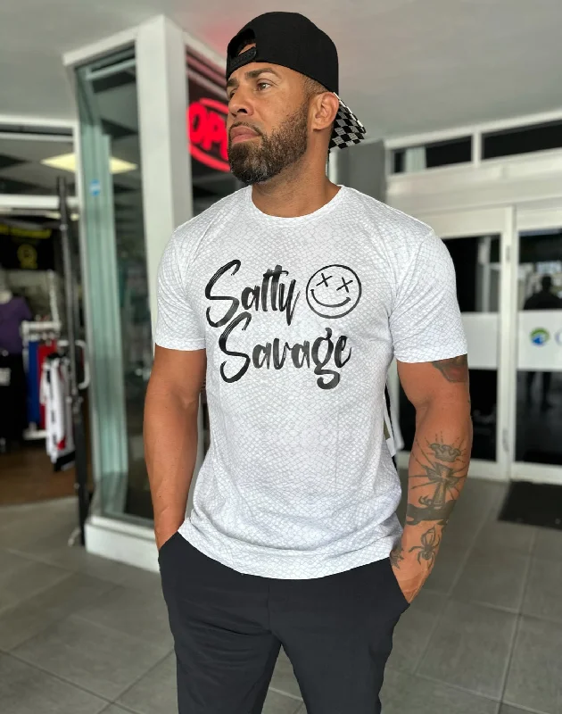 Unisex "Signature Logo" 100% Cotton Tee Asymmetrical Pockets Print