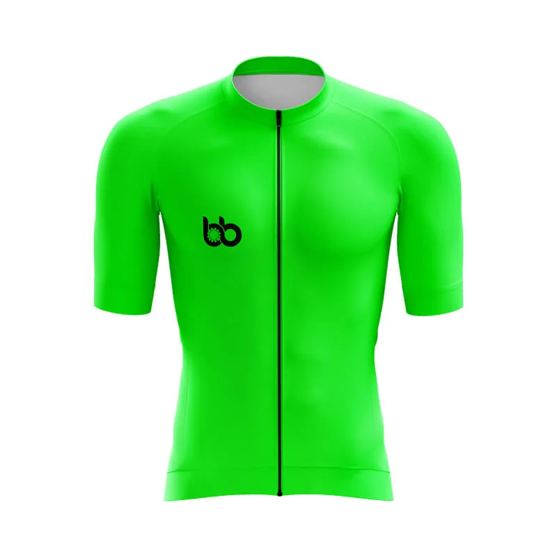 Bicycle Booth Basic (Green) Aero Jerseys High Neck Jersey Shirt