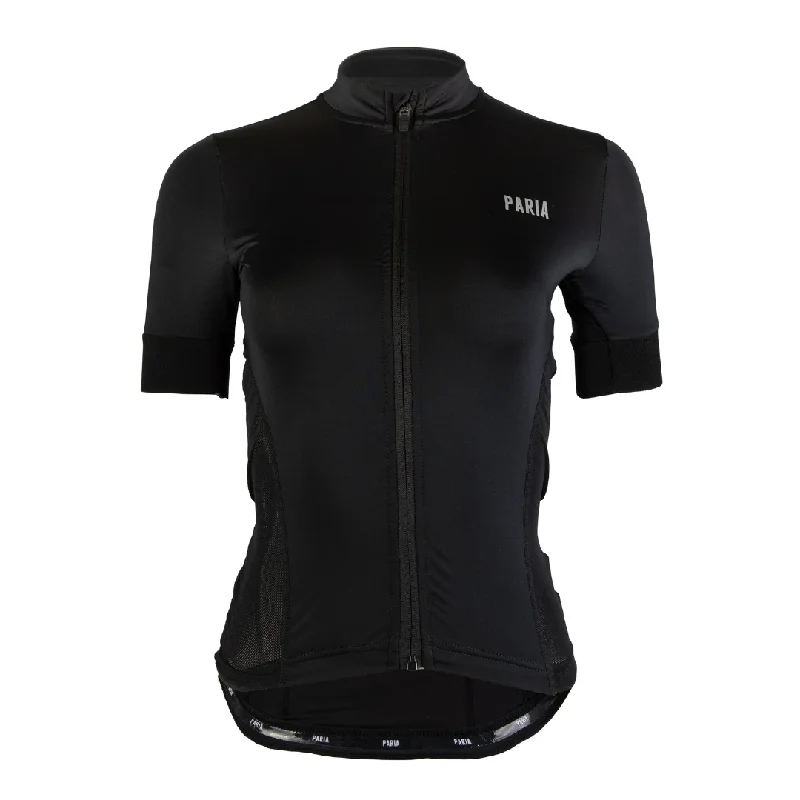 Black Womens Cycling Jersey - RAW Party Jersey Tee