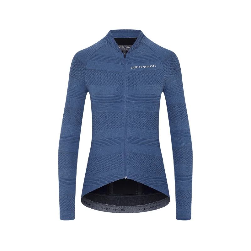 Café du Cycliste Women's Corinne Jersey Long Sleeve Textured Jersey Blouse