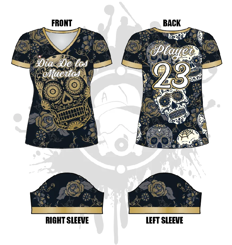 Calavera Women's Jersey Off Shoulder Jersey Top