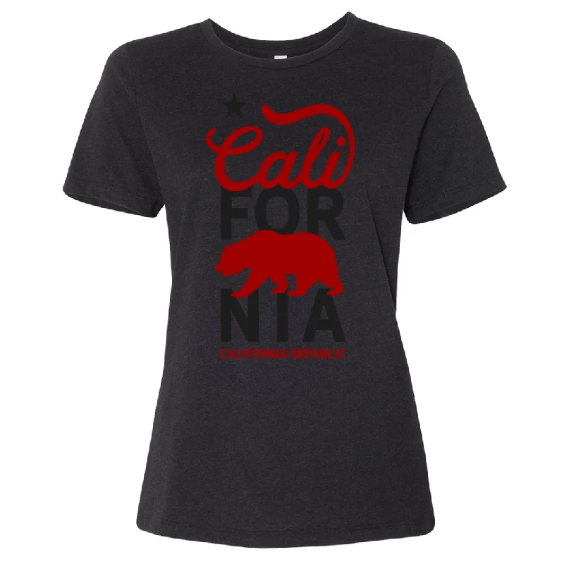 Cali For Nia Women's Relaxed Jersey Tee Navy Blue Jersey Tee