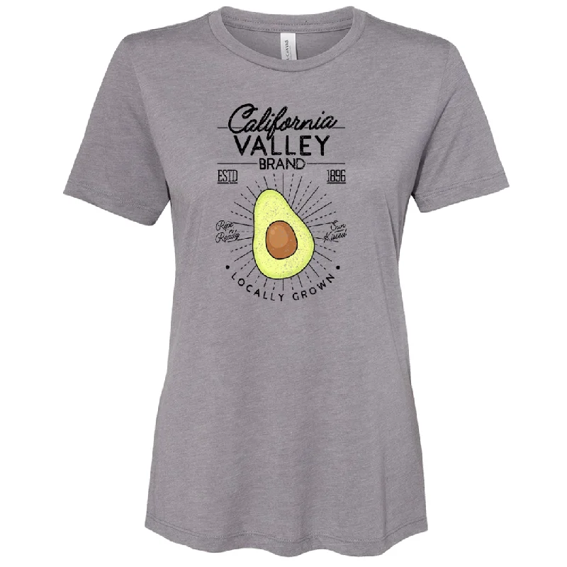 California Grown Avocado Women's Relaxed Jersey Tee Eco-Friendly Jersey Tee