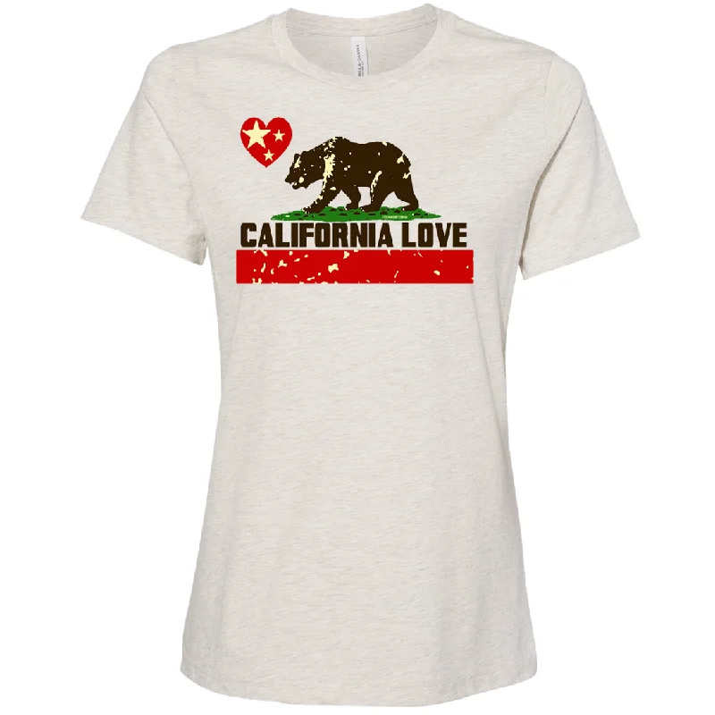 California Love Women's Relaxed Jersey Tee Casual Weekend Jersey Tee