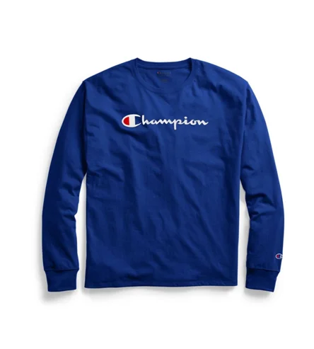 Champion Classic Jersey Long-Sleeve Tee Script Logo Surf the Web Linen Jersey Top