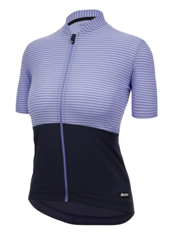 Colore Riga Womens Short Sleeve Jersey Lilac by Santini Ash Gray Jersey Tee