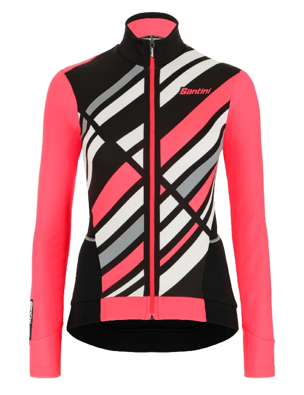 Coral Raggio Womens Jersey Pink by Santini Luxury Jersey Tee