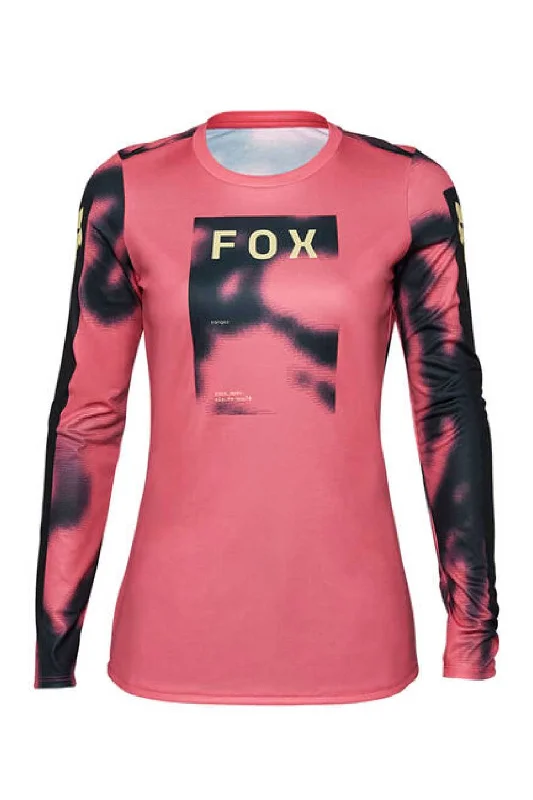 FOX RACING 2025 Womens Ranger Long Sleeve Taunt Jersey Guava Organic Jersey Tee