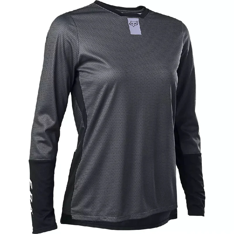 Fox Women's Defend LS MTB Jersey (Dark Shadow) Stylish Jersey Top