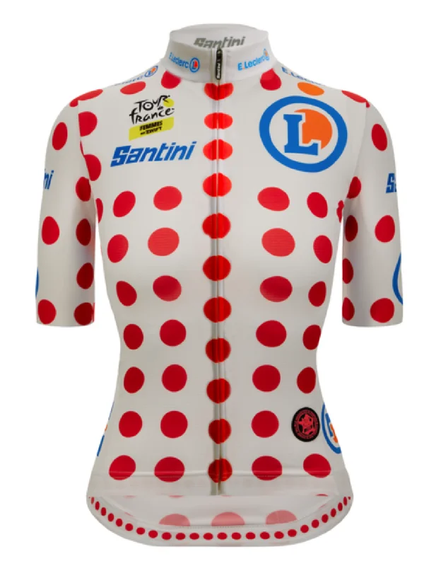 Official Tour de France Fan Line Womens Polka Dot KOM Leaders Jersey Jet Black Jersey Tee