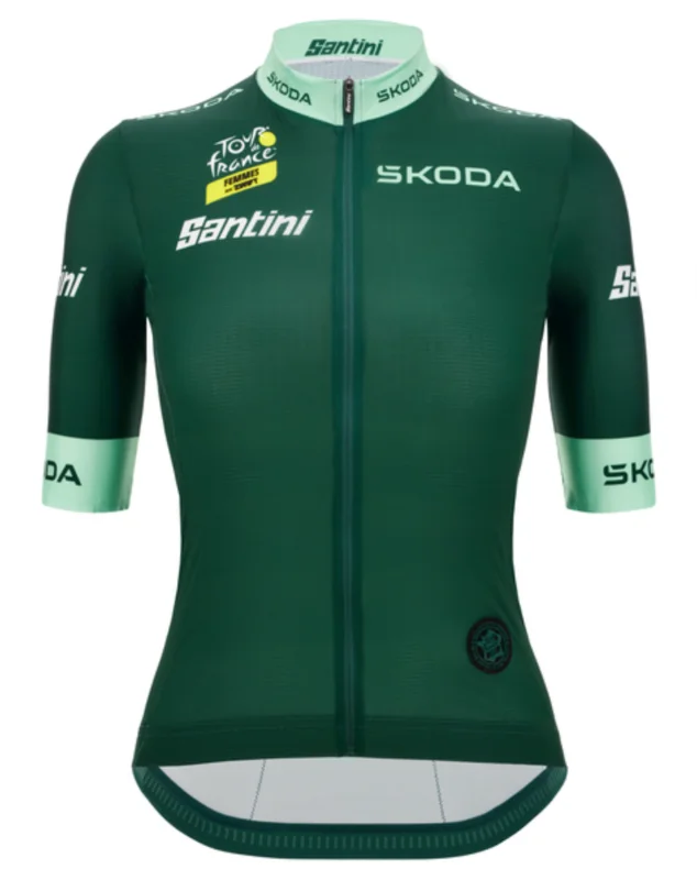 Official Tour de France Fan Line Womens Sprinter Leaders Green Jersey Textured Jersey Blouse