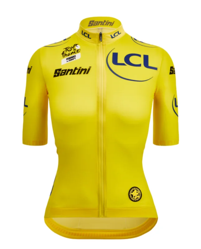 Official Tour de France Womens General Classification Fan Line Leaders Yellow Jersey Silver Jersey Tee