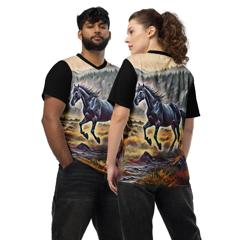 Oregon Horse Country - Recycled unisex sports jersey Women's Jersey Top