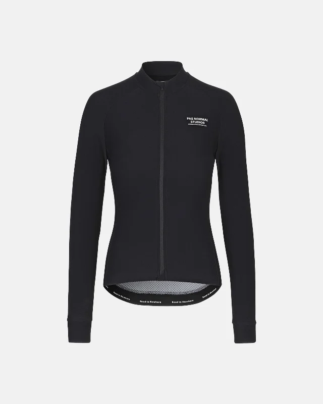 Women's Mechanism Long Sleeve Jersey - Black Patterned Jersey Tee