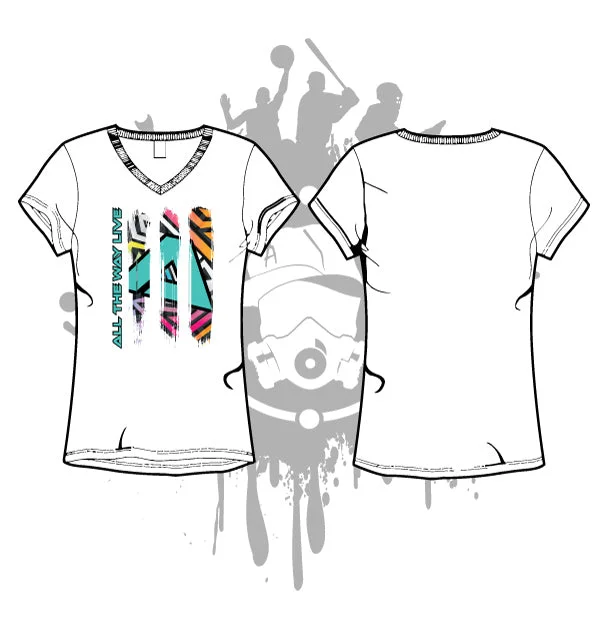 Azztastic Womens White Sub Dye Jersey Elegant Jersey Shirt
