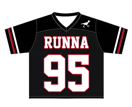 RUNNA 95 - RED X BLACK - BOX JERSEY ( UNISEX ) Eco-Friendly Jersey Tee