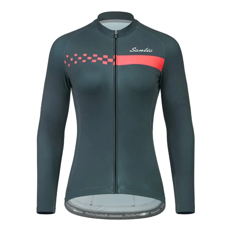 Santic Assa Women's Fall Jersey Emerald Green Jersey Tee