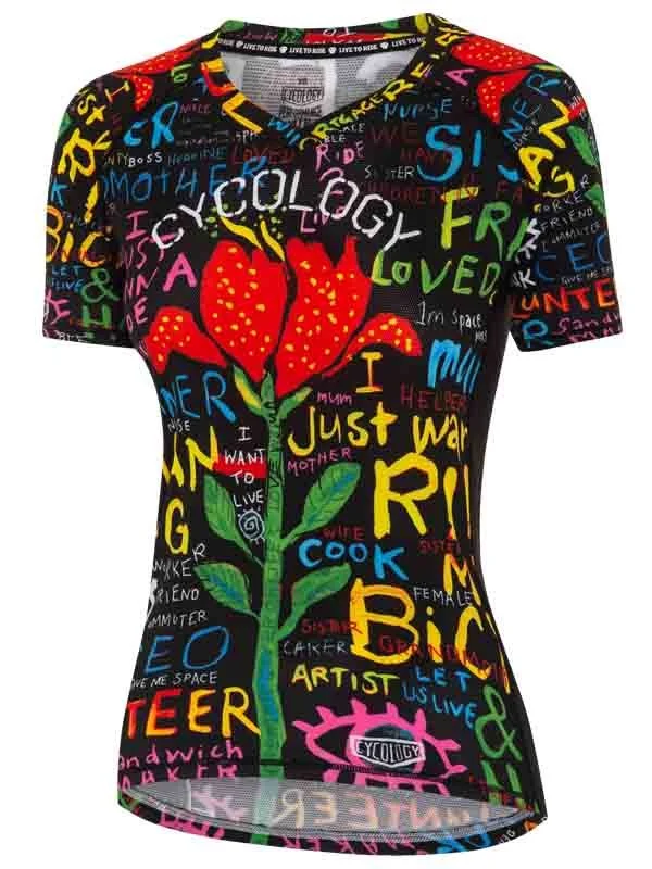 See Me (Black) Women's MTB Jersey Cotton Jersey Tee
