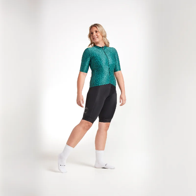 Women's Essentials Team Jersey - Storm Green Dots Vintage Jersey Tee