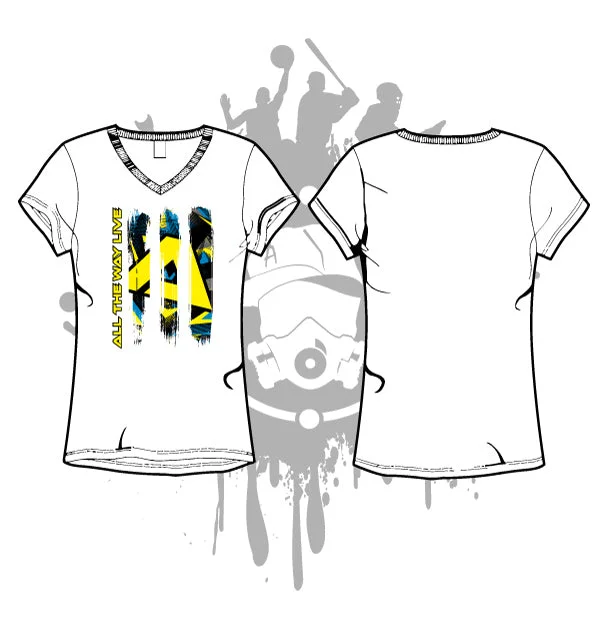 Grunge Arrow Women's White Sub Dye Jersey Linen Jersey Top