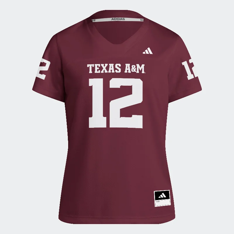 Texas A&M Women's Football Jersey Cream Jersey Tee