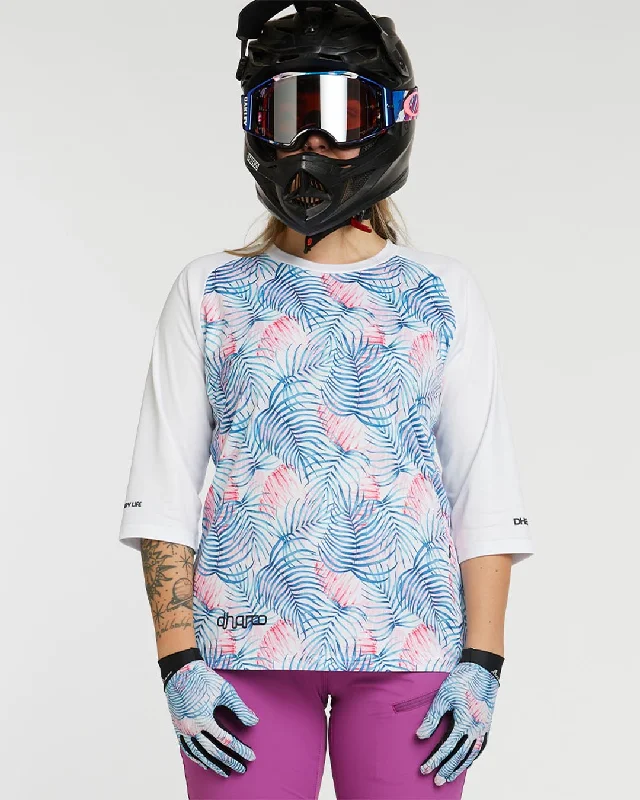 Womens 3/4 Sleeve Jersey | Summer Vibe Mustard Yellow Jersey Tee