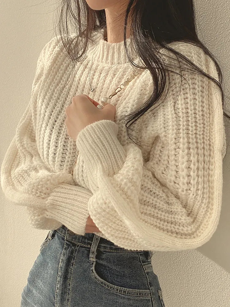 Women's Casual O-neck Tied Up Tops Fashion Designer Knitted Jerseys Bright Color Jersey Top