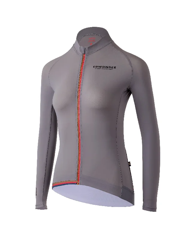 Women's EdW Edition Long Sleeve Jersey - Steel Gray Premium Jersey Tee
