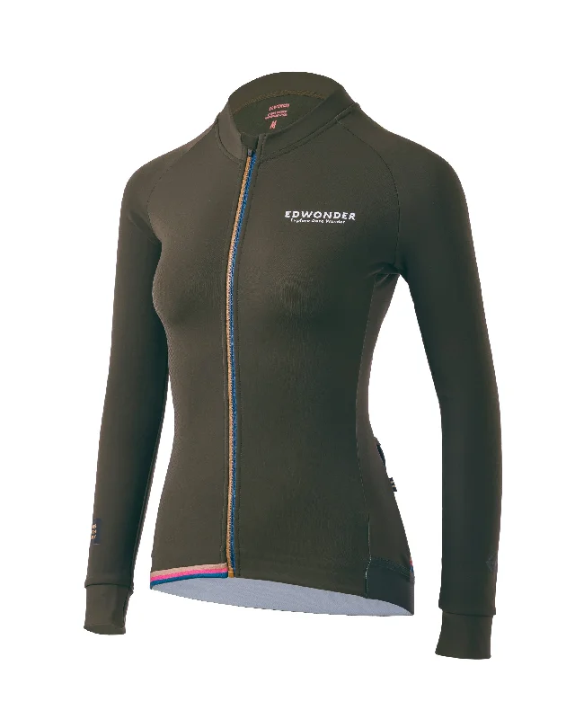 Women's EdW Edition Thermal Long Sleeve Jersey - Olive Green Party Jersey Tee