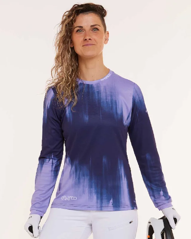 Womens Gravity Jersey | Purple Rain Sustainable Jersey Tee