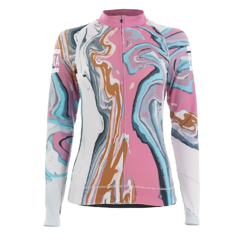 Womens Long Sleeve Marble Aero Jersey Affordable Jersey Tee
