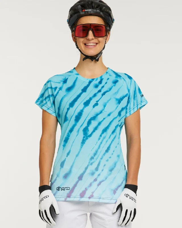 Womens Short Sleeve Jersey | Aqua Tiger Turquoise Jersey Tee