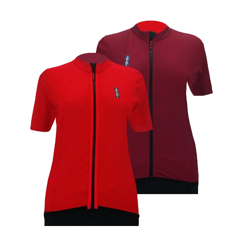 Reversible Jersey: Red / Burgundy (Women's) Round Neck Jersey Tee